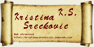 Kristina Srećković vizit kartica